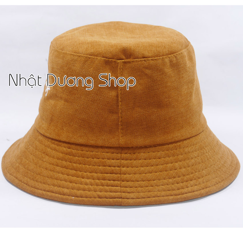 Mũ bucket vành cụp ️Nón tai bèo thêu chữ New yourk chất nhung cao cấp form unisex nam nữ 2022