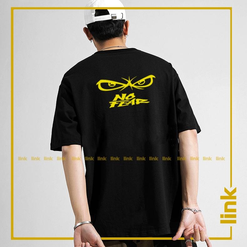 Áo tay lỡ NO FEAR trước sau dáng rộng nam nữ unisex