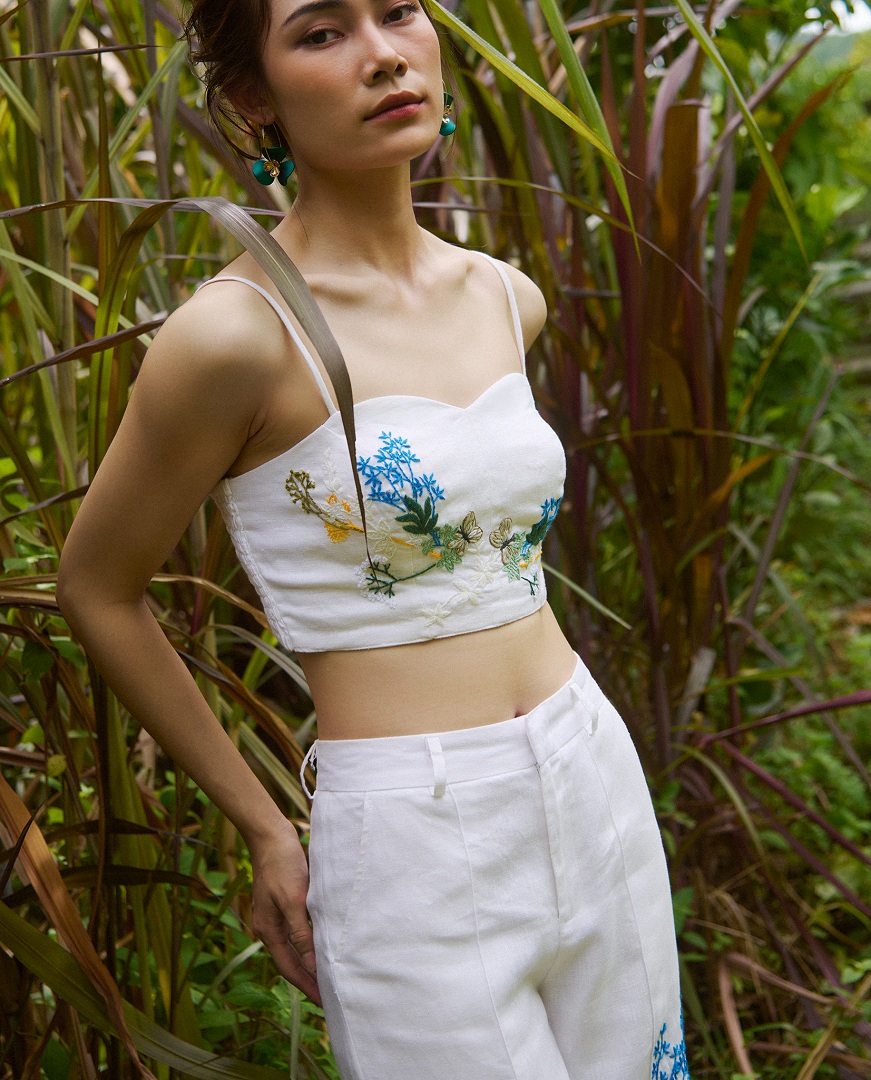 Quần Linen Thêu Tay Mơ PAN206 thời trang thiết kế Hity
