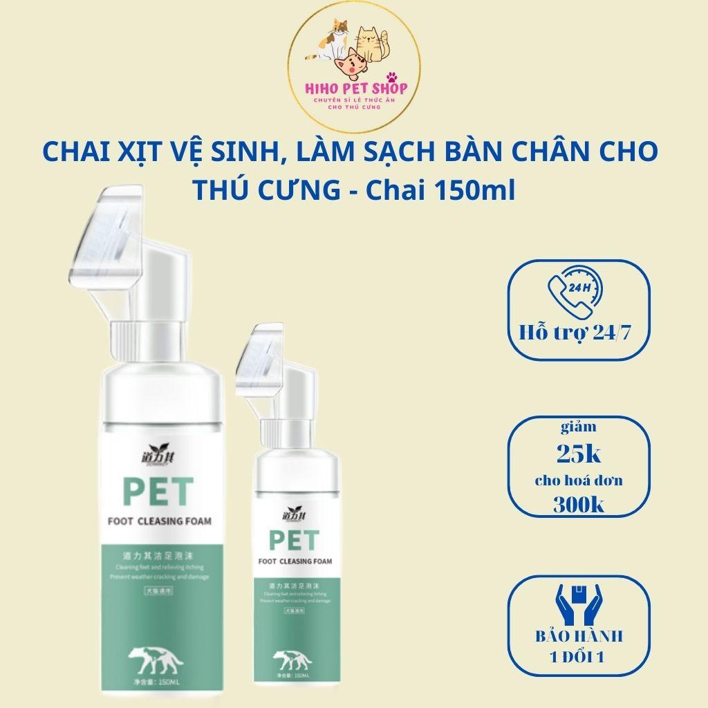 Chai xịt vệ sinh, làm sạch, khử khuẩn bàn chân cho thú cưng - chai 150ml