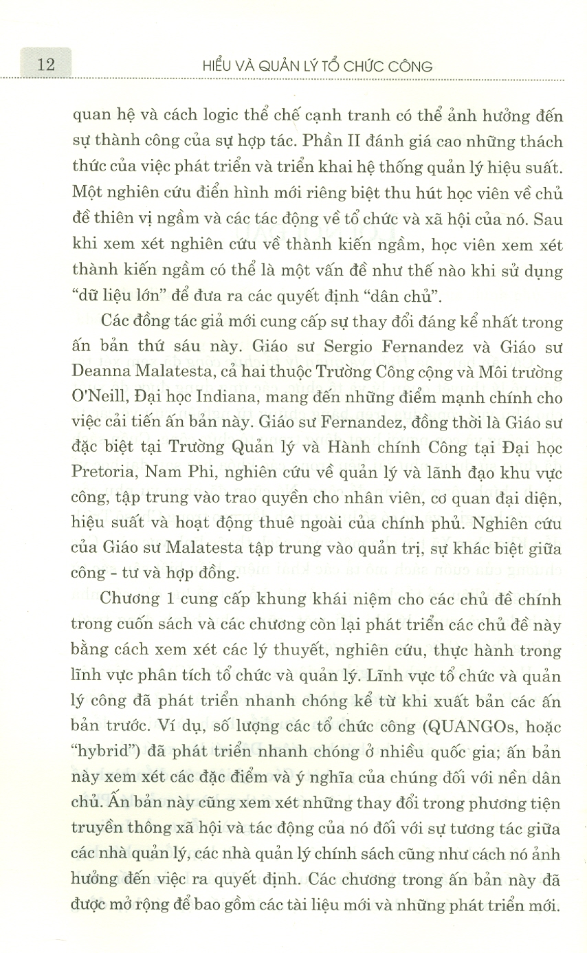 Hiểu Và Quản Lý Tổ Chức Công