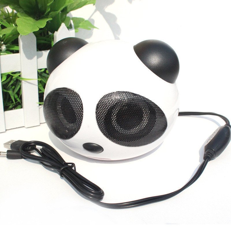 Loa nghe nhạc hình gấu trúc ngộ nghĩnh,Loa máy tính mini gấu trúc Panda để bàn cao cấp âm thanh chuẩn stereo chất lượng