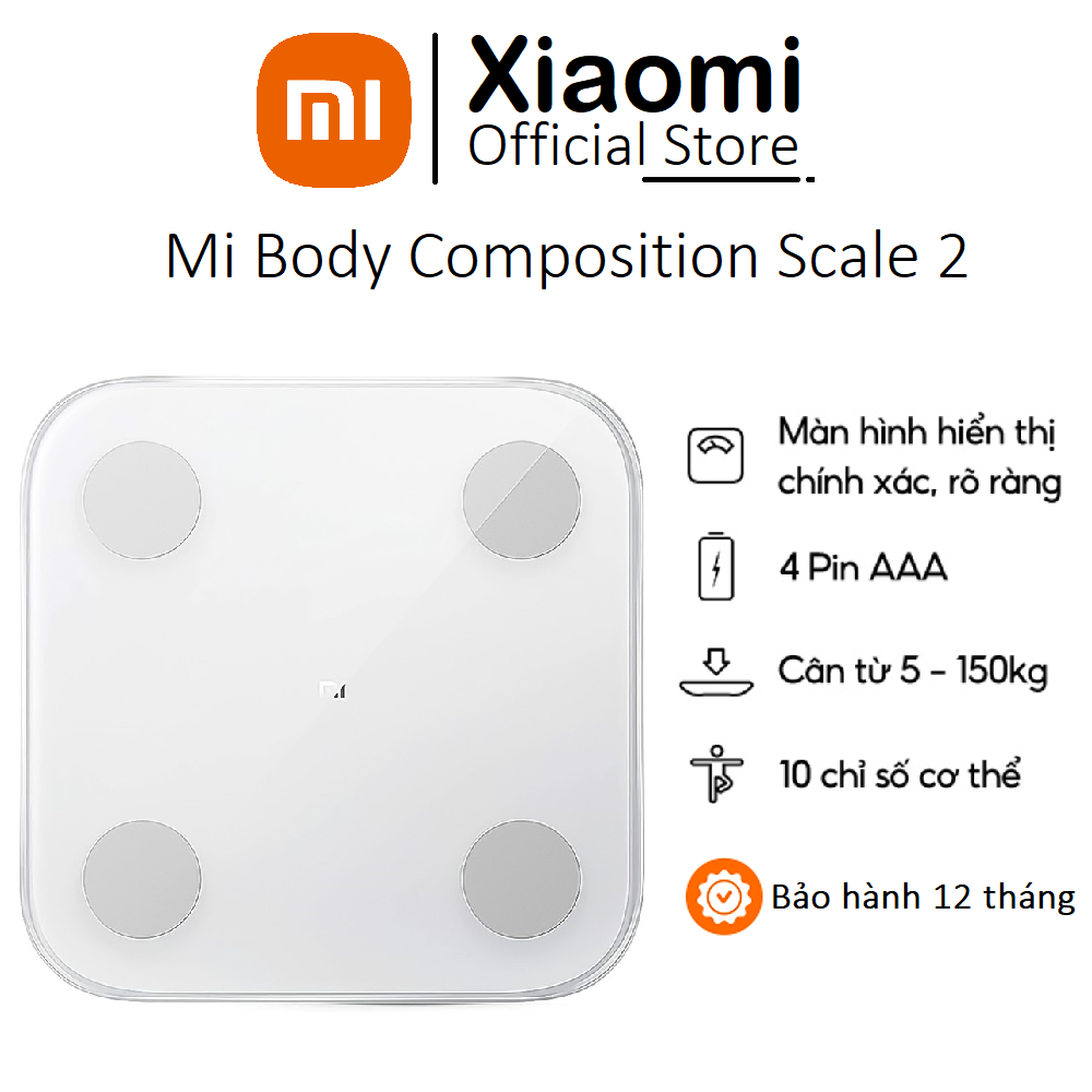 Cân thông minh Xiaomi Mi Body Composition Scale 2 bản quốc tế NUN4048GL - Hàng chính hãng