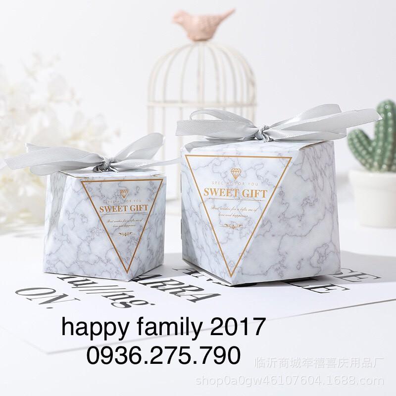 Set 20 / 50 hộp quà cưới kèm dây ruy băng