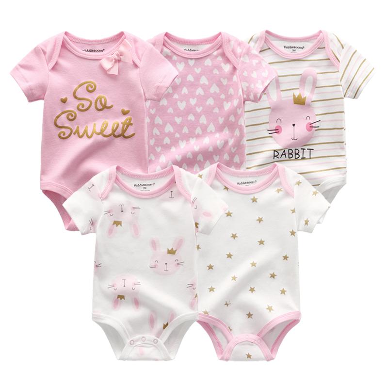 2021 Unisex 5 Bộ Quần Áo Bé Gái Cotton Bodysuits Bé Sơ Sinh Bé Trai Quần Áo In Họa Tiết Bé Gái Quần Áo Ropa Bebe