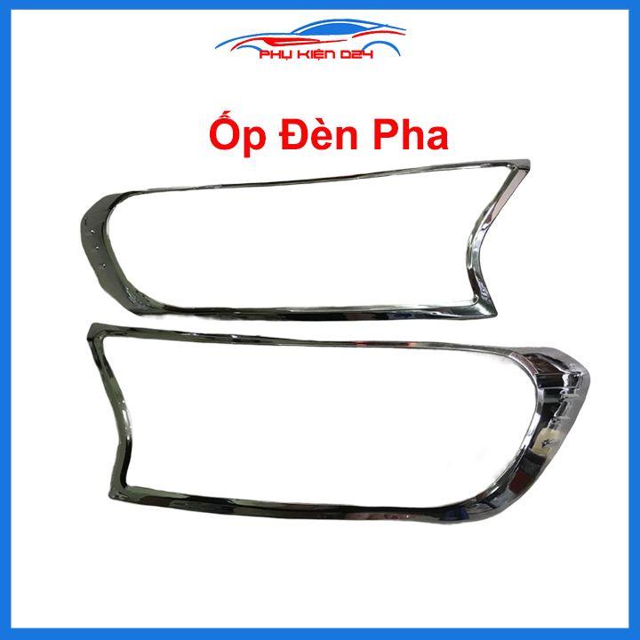 Ốp viền đèn pha hậu mạ crom Everest 2016-2017-2018-2019-2020-2021-2022 chống trầy trang trí bảo vệ xe
