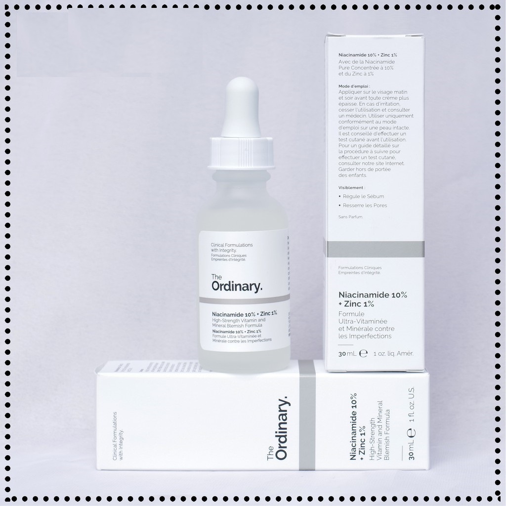 Bộ Đôi The Ordinary Niacinamide Serum B5 Axit Hyaluronic 2% + B5 / Niacinamide 10% + Zinc 1%