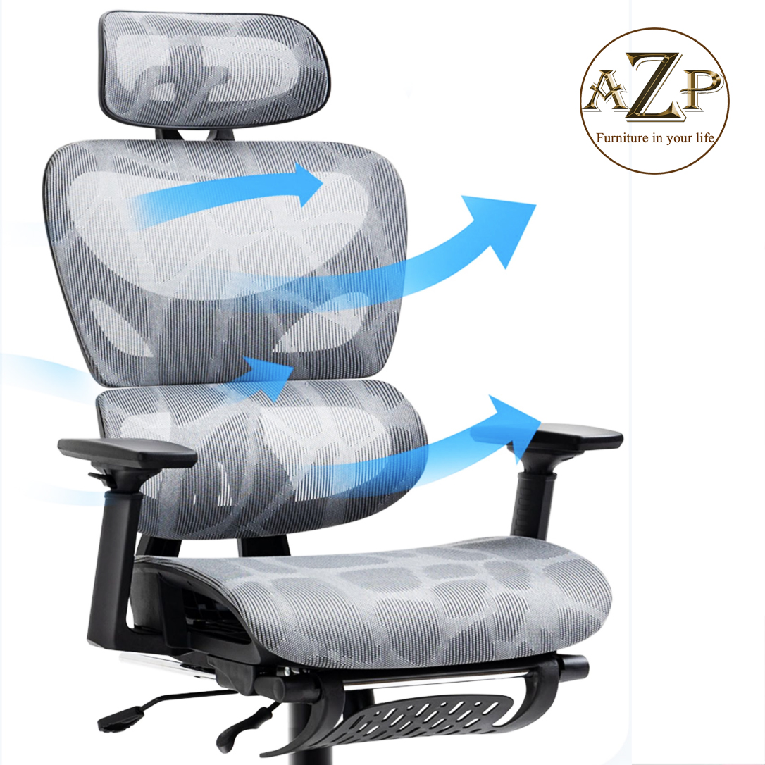 Ghế Công Thái Học FULL Lưới AZP-9921 hàng Nhập Khẩu với thiết kế Ergonomic Tốt cho Lưng, Siêu Phẩm bán chạy nhất thị trường 2022