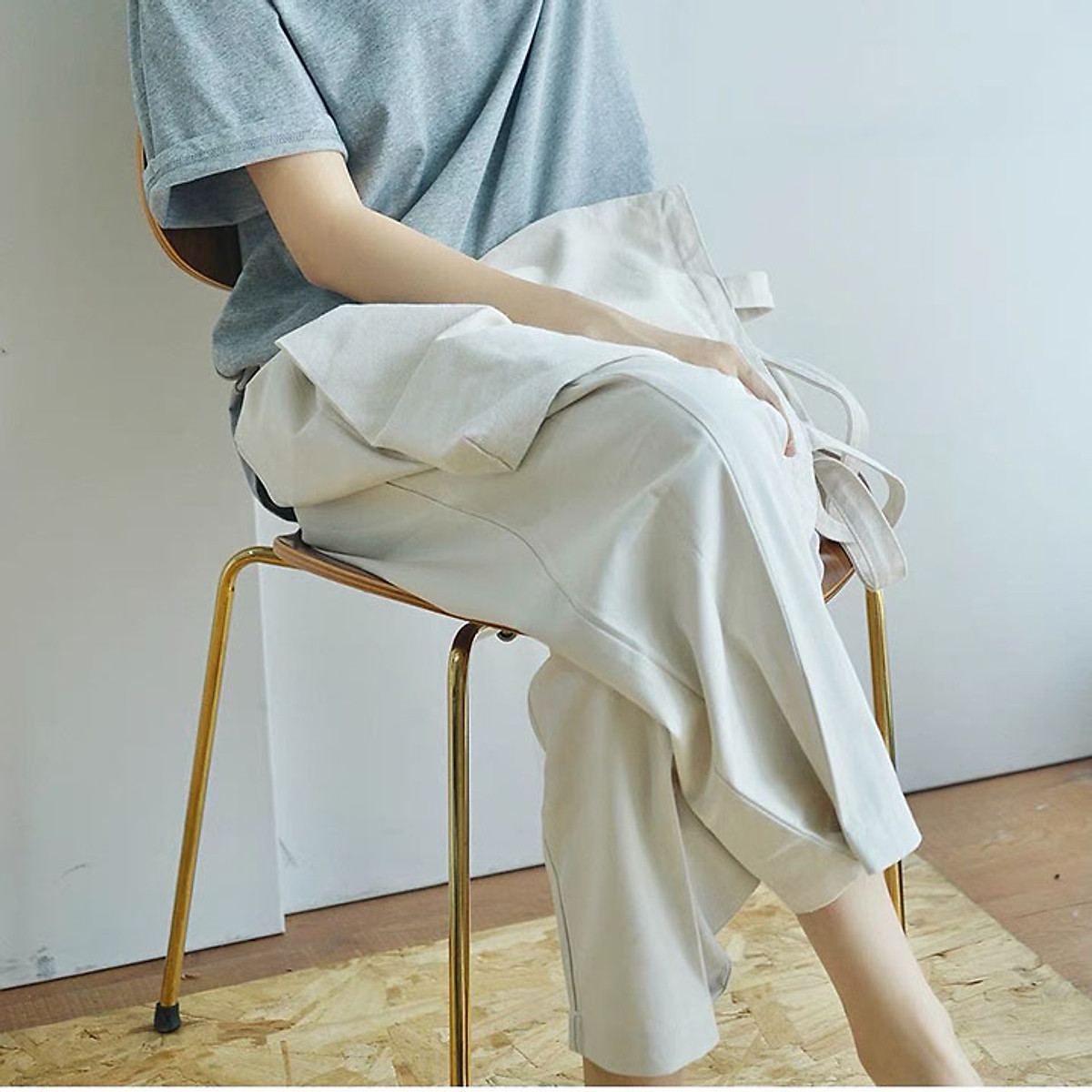 Quần tây nữ Linen Premium, có thể chuyển từ dáng ống rộng sang dáng baggy trẻ trung