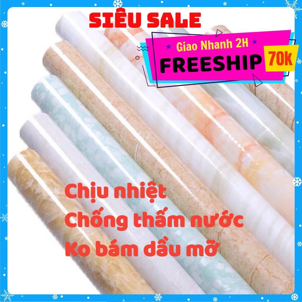 Giấy dán bếp giả đá, Decal bếp TRÁNG NHÔM chống nước, chịu nhiệt sẵn keo 3m