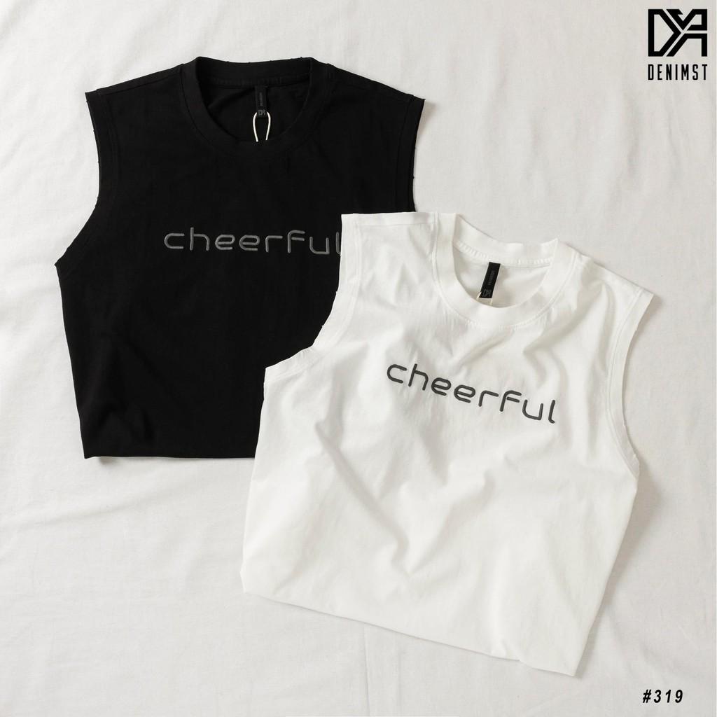 Áo tanktop CHEERFUL DENIMST Chất vải cotton 100% cõ dãn, thoáng mát,thấm hút mồ hôi, form regular fit 319