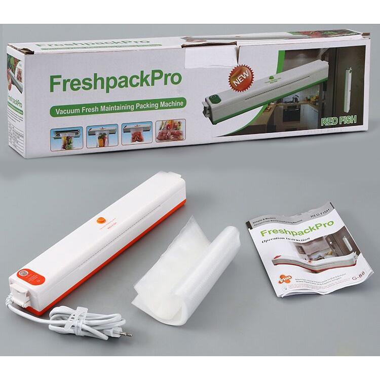 Máy Hút Chân Không Không Kén Bao Và Hàn Miệng Túi 2In 1 Fresh Pack Pro, Tặng Kèm Túi Hút Chân Không