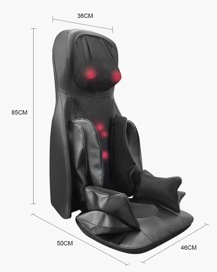 Ghế (Đệm) Massage Toàn Thân Nikio NK-181 - Máy Mát Xa Lưng, Cổ Vai Gáy, Con Lăn 3D Xoa Bóp Chuyên Sâu, Kết Hợp Hồng Ngoại, Rung Và Nhiệt Giúp Cơ Thể Thư giãn, Giảm Căng Thẳng - Màu đen