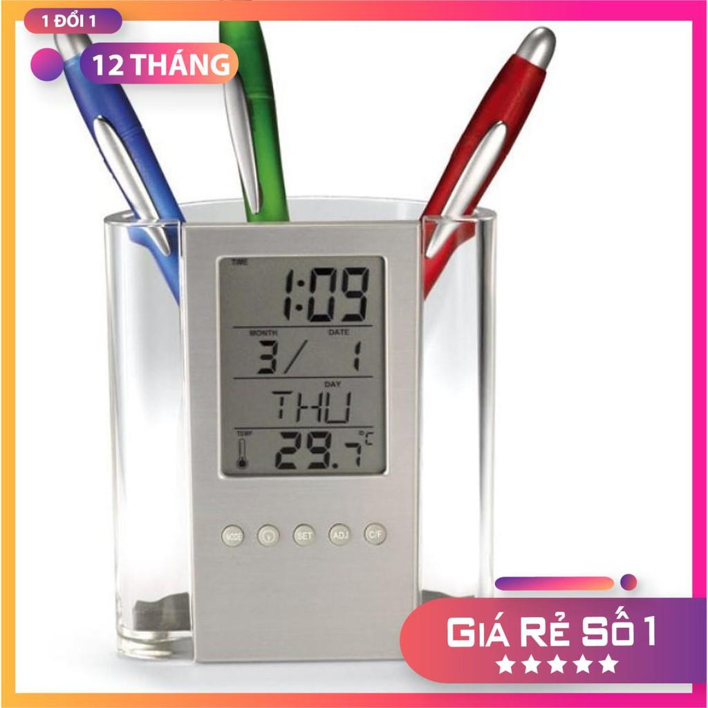 Đồng hồ để bàn kiêm hộp đựng bút V2