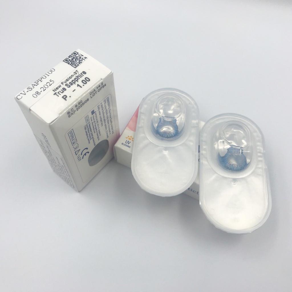 Kính áp tròng màu xanh Sapphire Hàn Quốc Clalen Vuticle cho đôi mắt tự nhiên và rạng rỡ