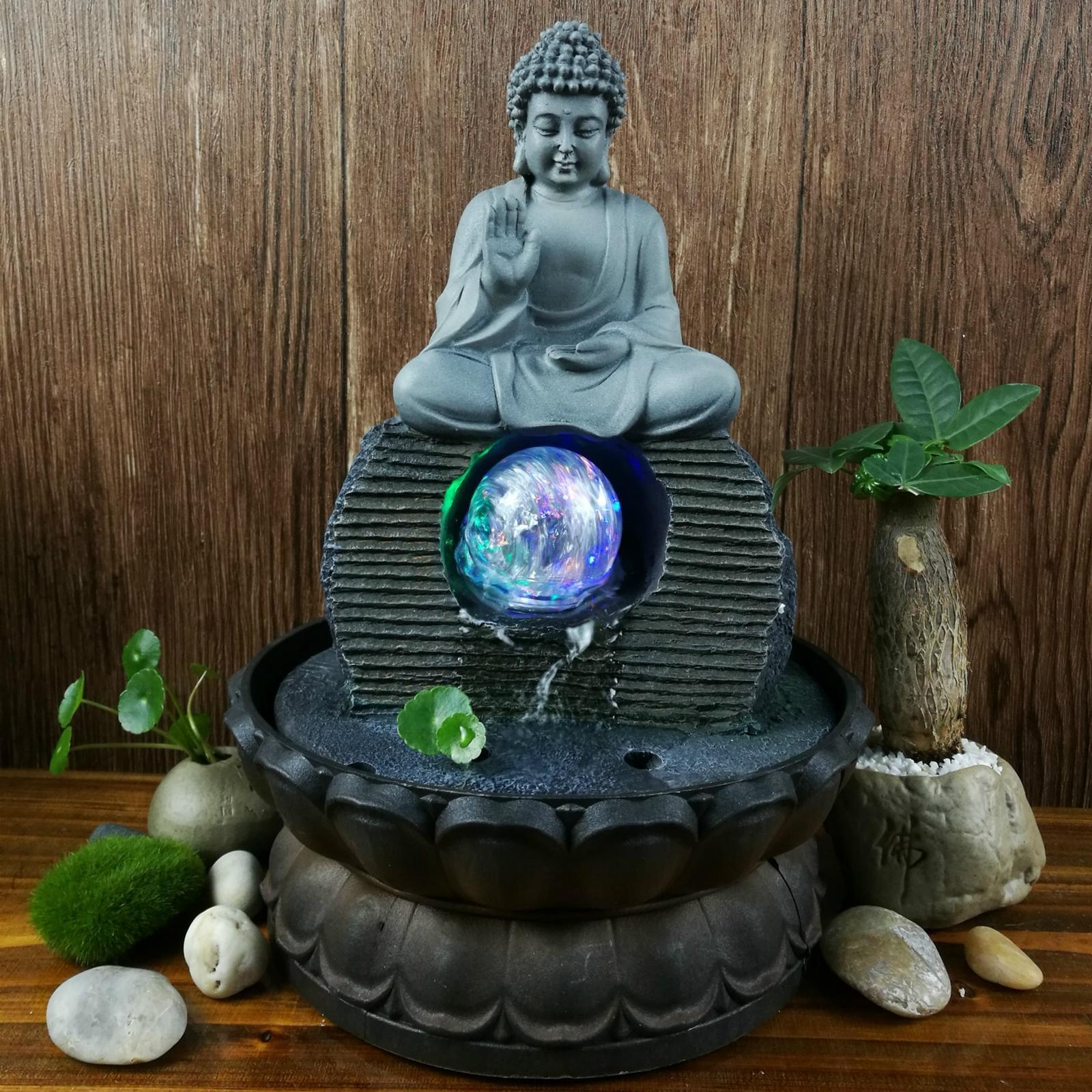 Resin Statues Tabletop Water Fountain for Relaxation Decoration