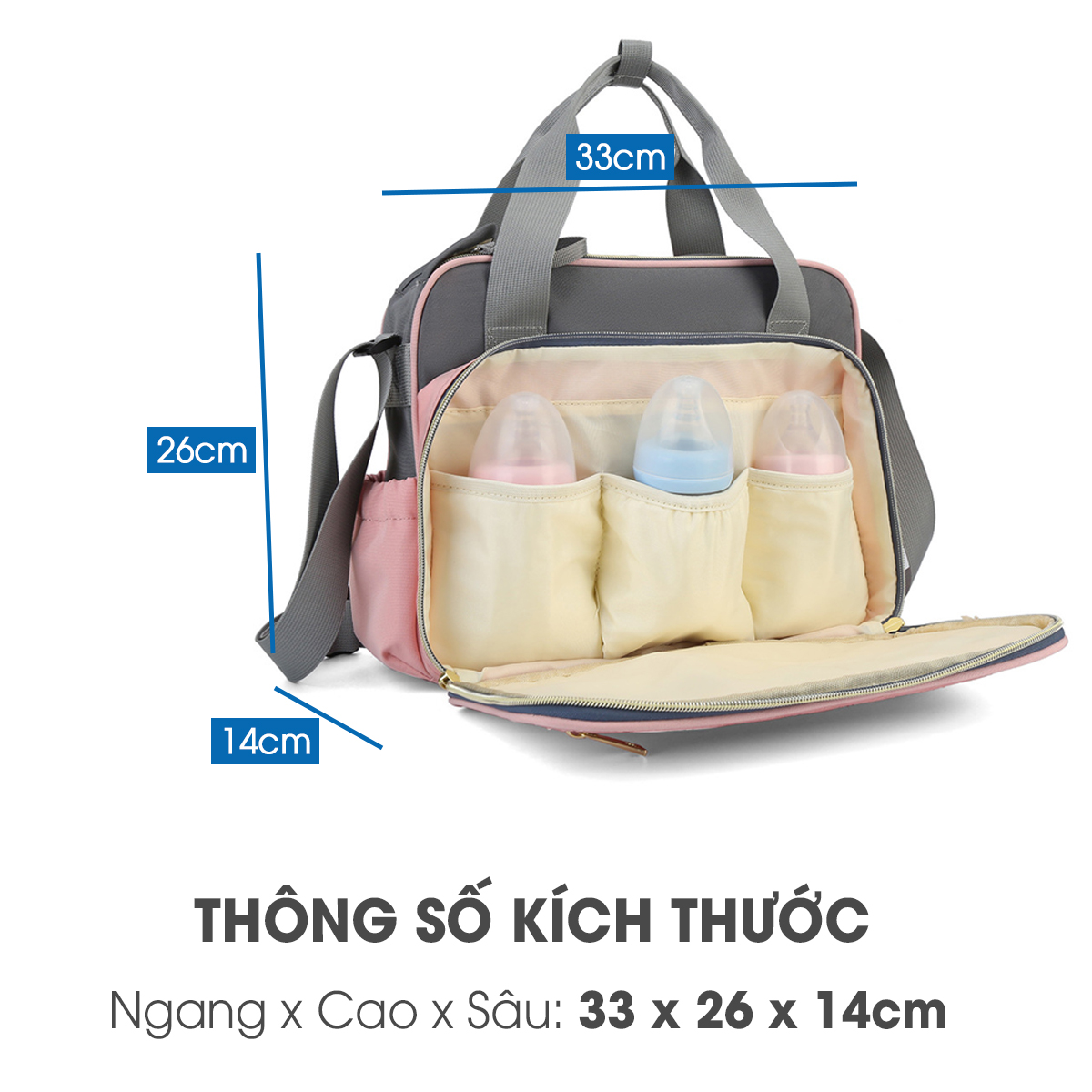 Túi đựng đồ cho mẹ và bé (BL22), túi cho trẻ sơ sinh khi ra ngoài