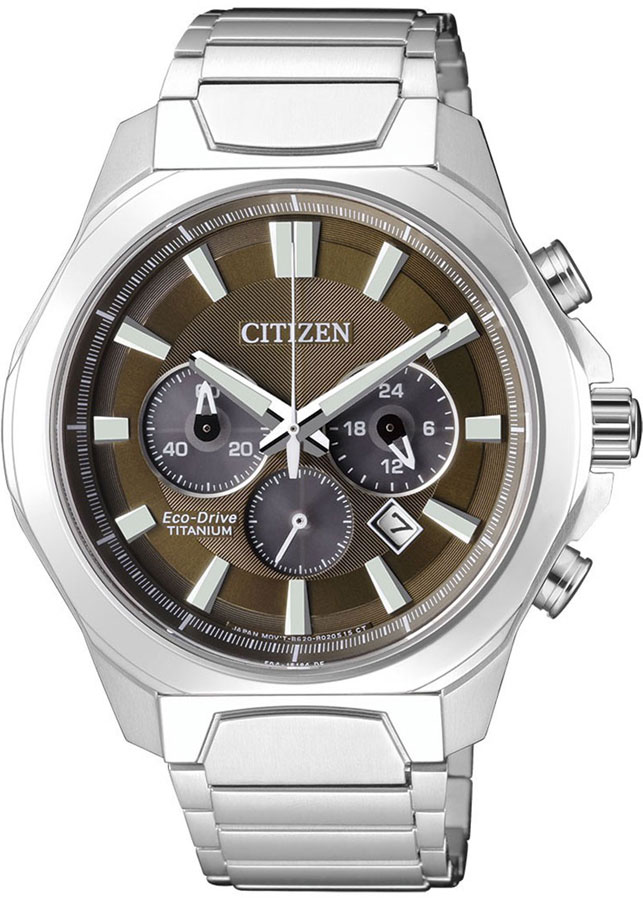 Đồng Hồ Nam Citizen Dây Titanium CA4320-51W - Mặt Nâu