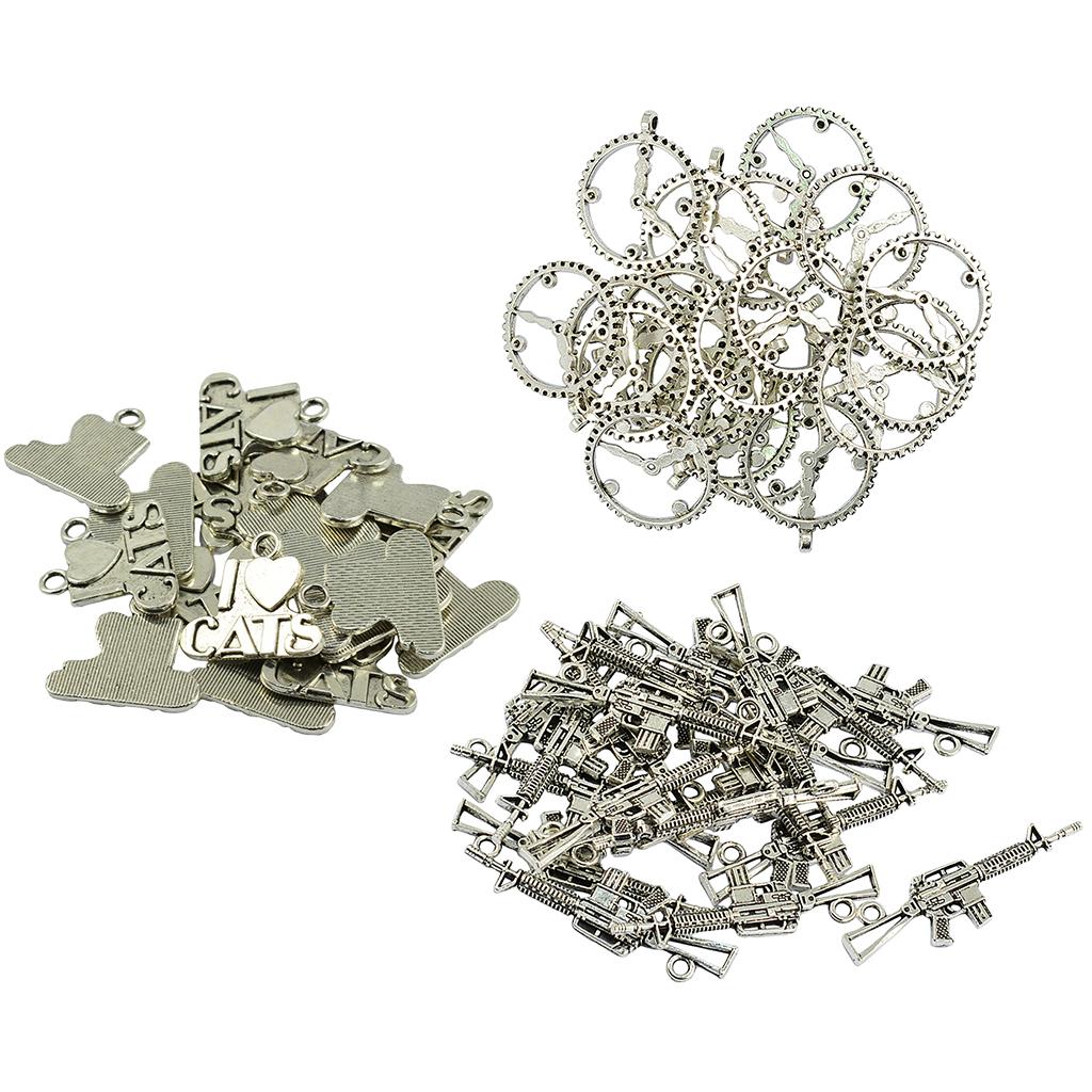 20 Pieces Alloy Antique Silver Pendants Charms,Handmade Jewelry Findings for DIY Necklace Bracelet Making