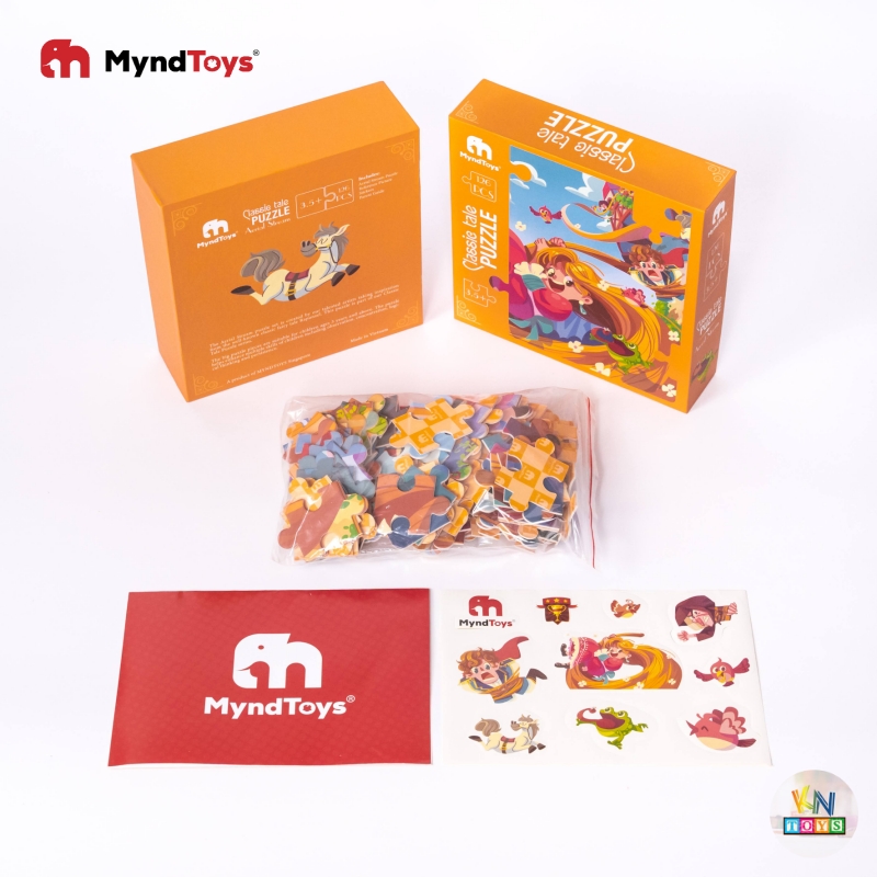 Đồ Chơi Xếp Hình MyndToys - Classic Tale Puzzle – Aerial Stream (Công chúa Tóc mây - 126 mảnh ghép cho Bé Từ 3.5 Tuổi)