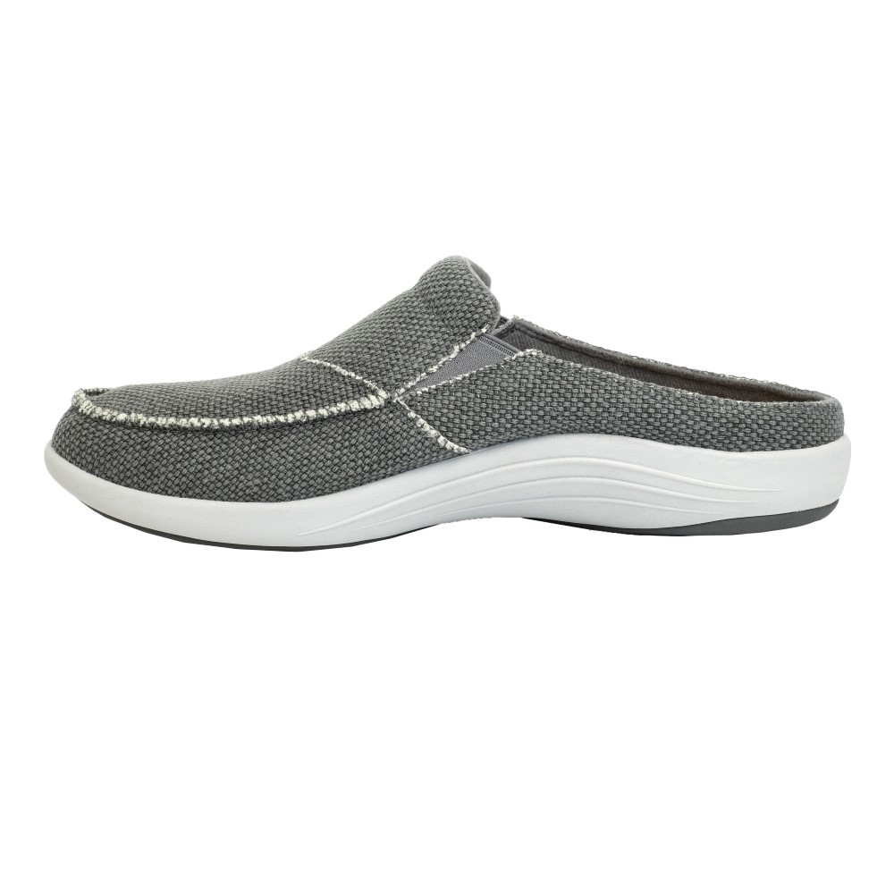 Giày sức khỏe nam Revitalign Siesta Grey - Giày xỏ nhẹ chân, thoáng khí, nâng vòm cho cả bàn chân vòm thấp. vòm bẹt