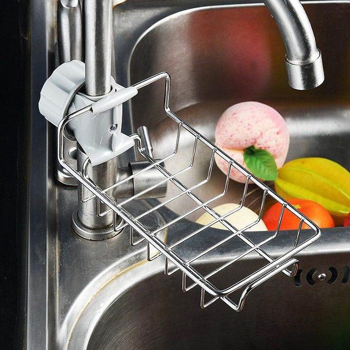 Kệ Inox Gắn Vòi Treo Bồn Rửa Chén, Xà Phòng Tiện Lợi, Kệ Đựng Đồ Rửa Chén, Kệ Treo Vòi - PucaMart