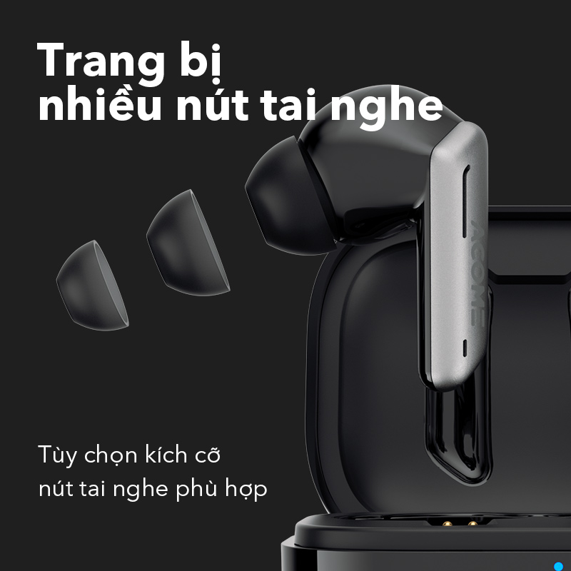 Tai Nghe Bluetooth TWS ACOME Airdots T6 Bluetooth 5.3 Nút Cảm Ứng Điều Khiển Linh Hoạt - Hàng Chính Hãng