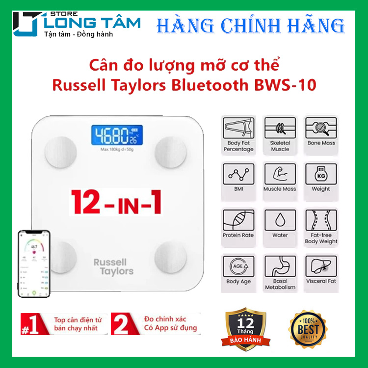 Cân điện tử thông minh Russell Taylors BWS - 10 - Hàng chính hãng