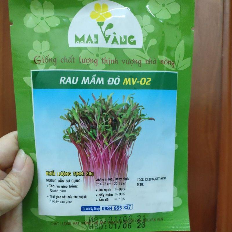 Hạt giống Rau Mầm đỏ