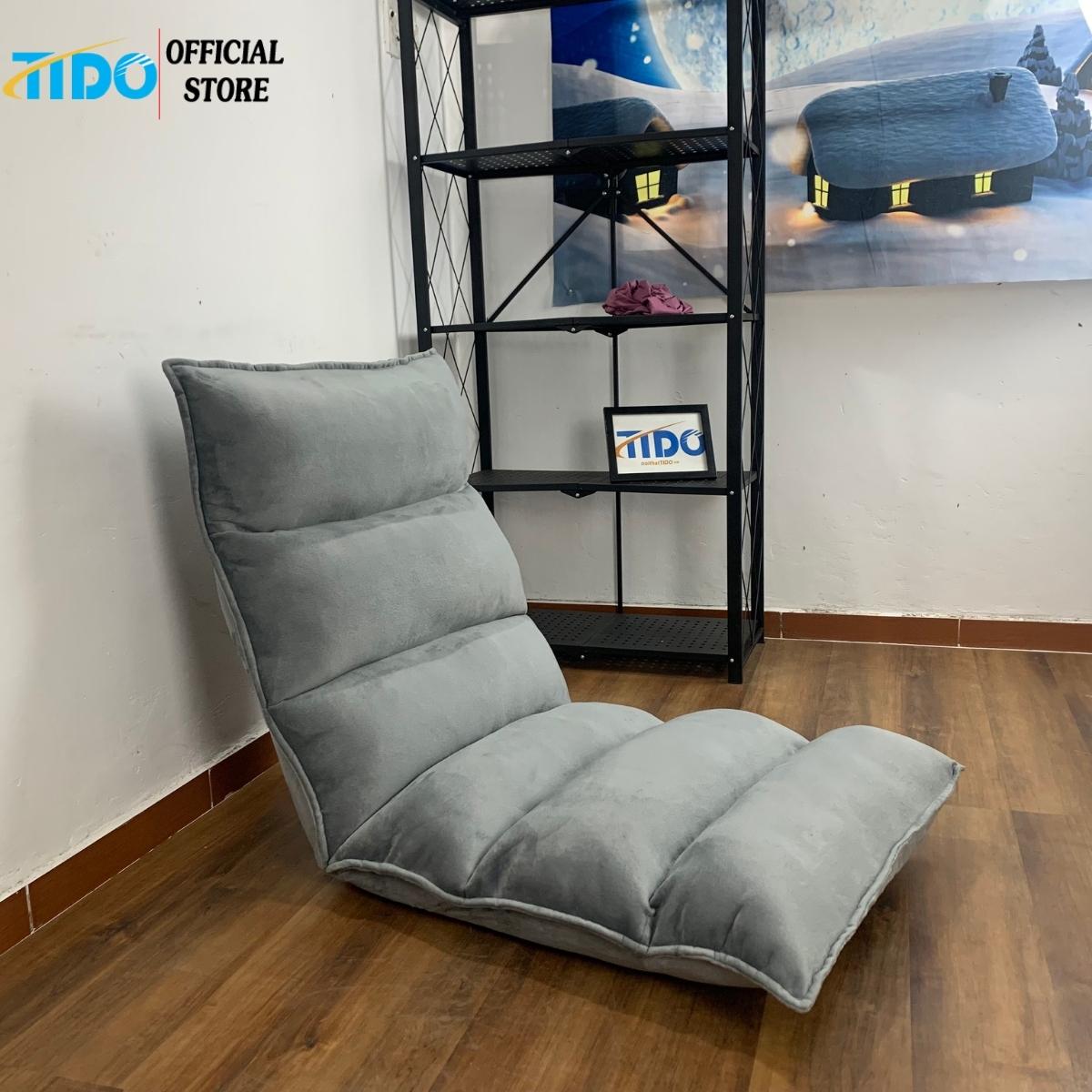 Ghế Bệt Thư Giản Tựa Lưng Tầm Trung Kotasu - Tido Ti - Gbtt - Ghế Dài 1M5 - Có 5 Nấc Gập Ở 3 Vị Trí Đầu, Lưng, Chân. - Màu Xám