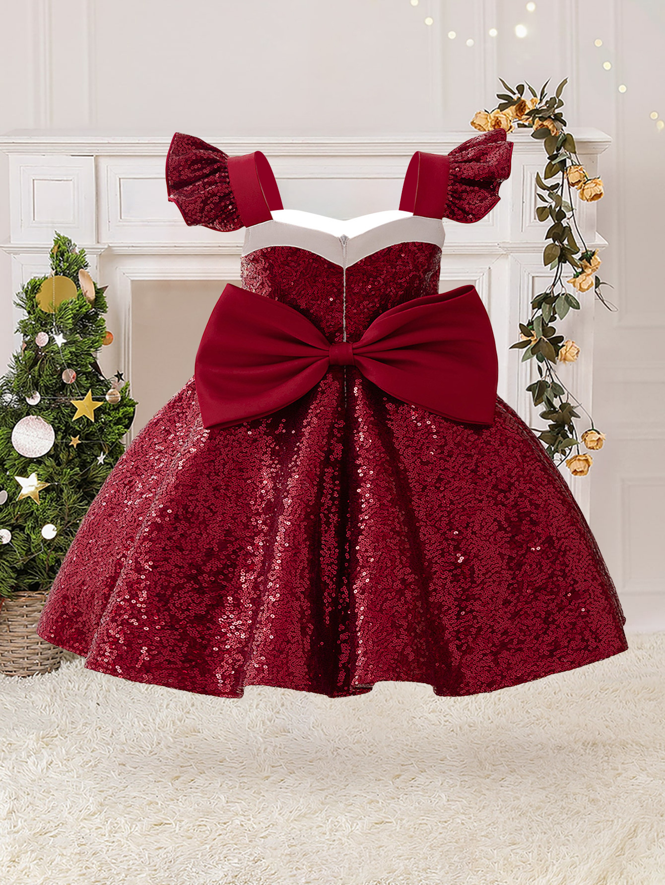 Đầm váy công chúa cho bé gái diện noel giáng sinh lễ tết năm mới dự tiệc