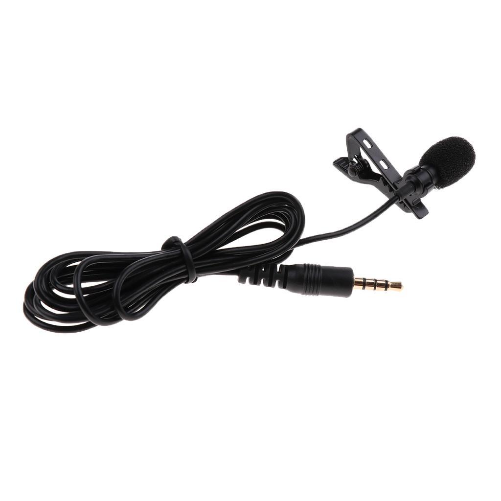 2x Omnidirectional 3.5mm Lavalier Lapel Tie Clip Microphone for Smartphone