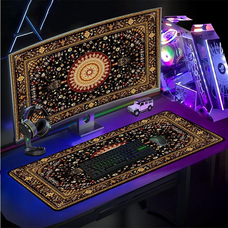 Đảm Bảo Chất Lượng Trung Đông Ba Tư Tính Năng Symphony Led Quá Khổ Miếng Lót Chuột RGB Thảm Bàn LOL Game Bàn Phím Chống Trơn Trượt thảm