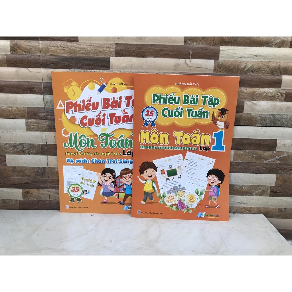 phiếu bài tập môn toán, tiếng việt lớp 1 chân trời sáng tạo