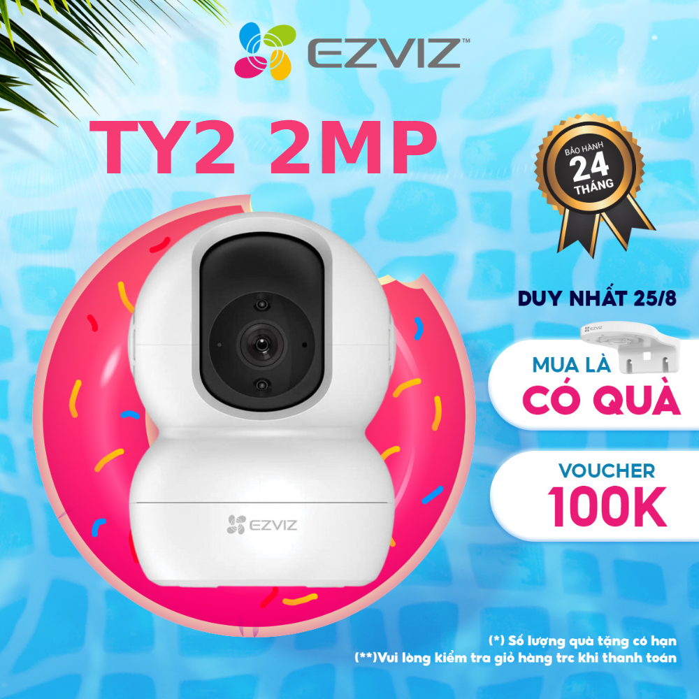 Camera WI-FI EZVIZ TY2 Trong Nhà, Quay 360 Độ, FHD 1080P, Đàm Thoại 2 Chiều--Hàng Chính Hãng