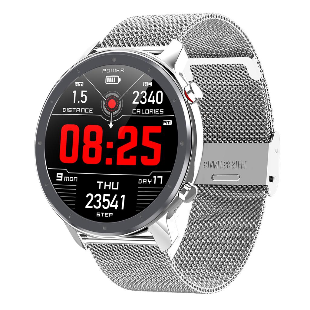 IP68 Sport Round Bluetooth 4.0 ECG PPG Smart Watch
