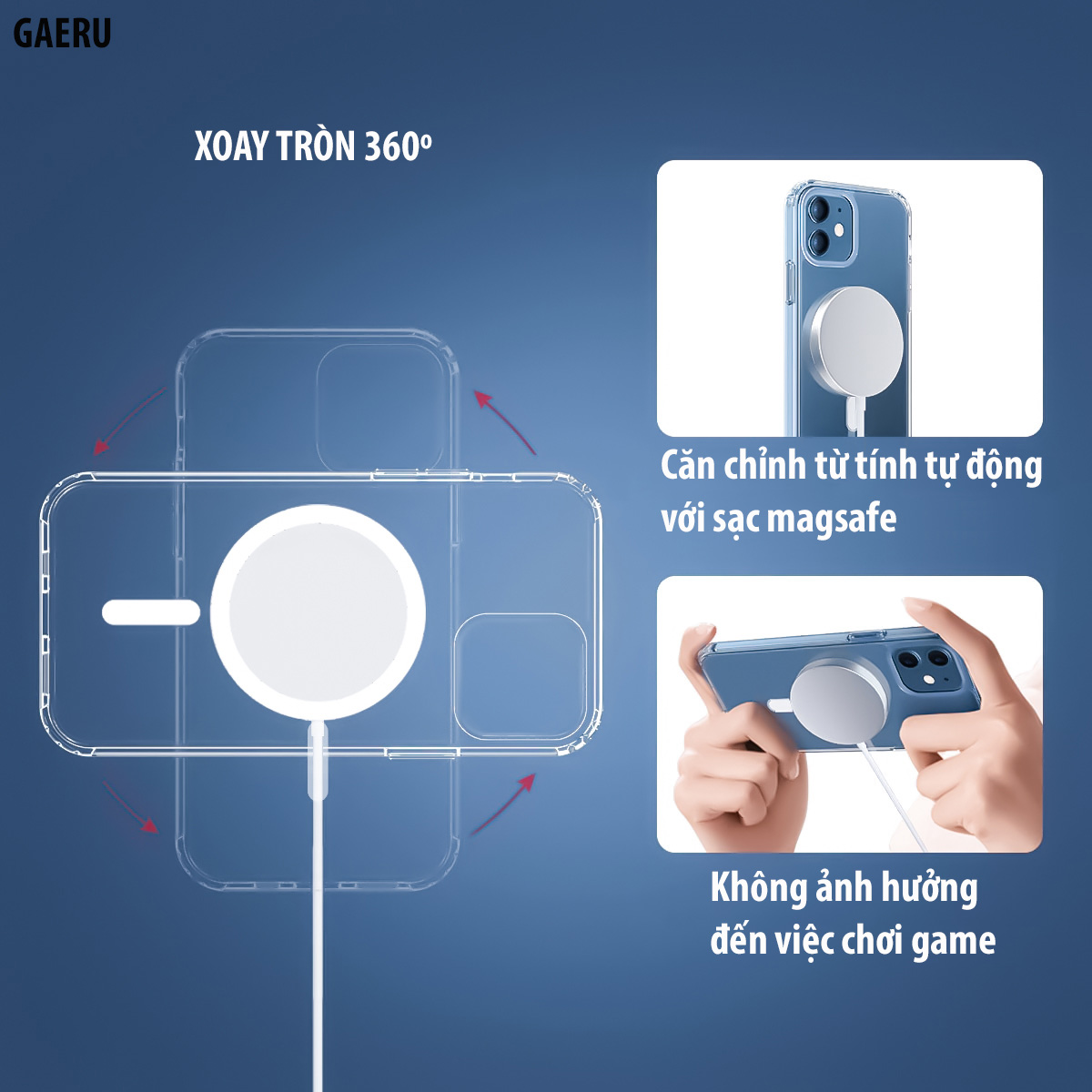 Ốp lưng iPhone 13 PRO ốp từ tính chống sốc mặt lưng kính hỗ trợ sạc không dây cho iPhone 13 PRO