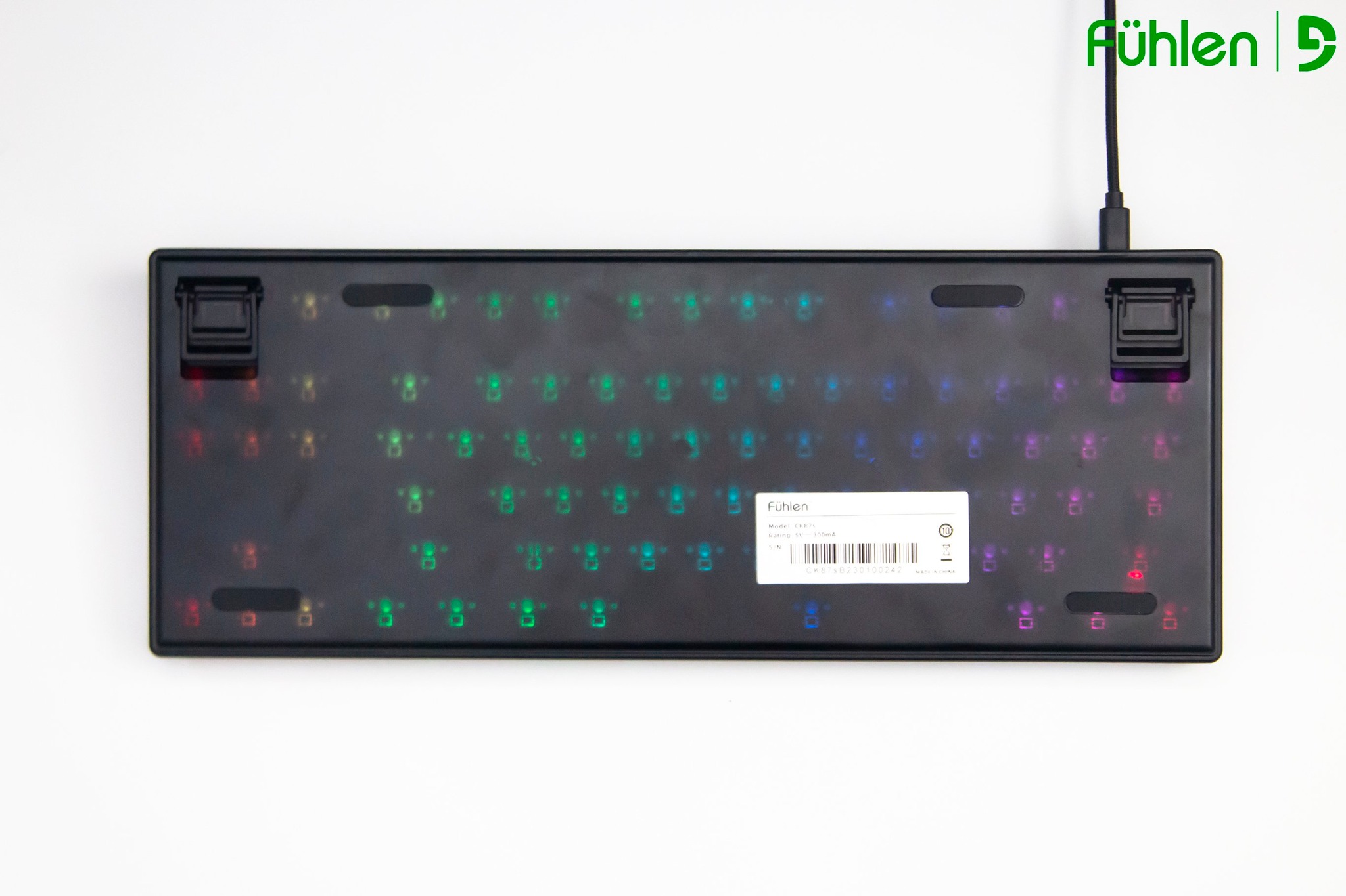 Bàn phím cơ gaming Fuhlen CK87S red switch, hot swap, led RGB, chỉnh app- Hàng chính hãng