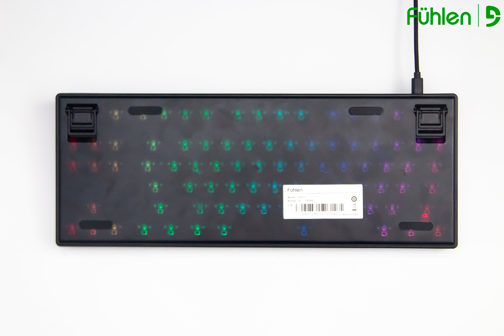 Bàn phím cơ gaming Fuhlen CK87S red switch, hot swap, led RGB, chỉnh app- hàng nhập khẩu