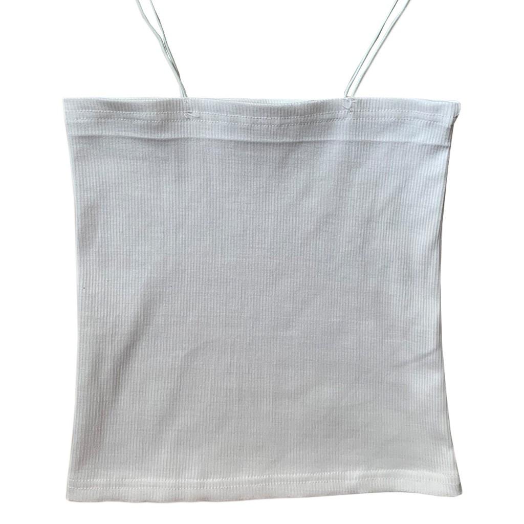 Áo hai dây áo hai dây sợi bún croptop CRA019 chất bo gân màu TÍM/ĐEN/TRẮNG