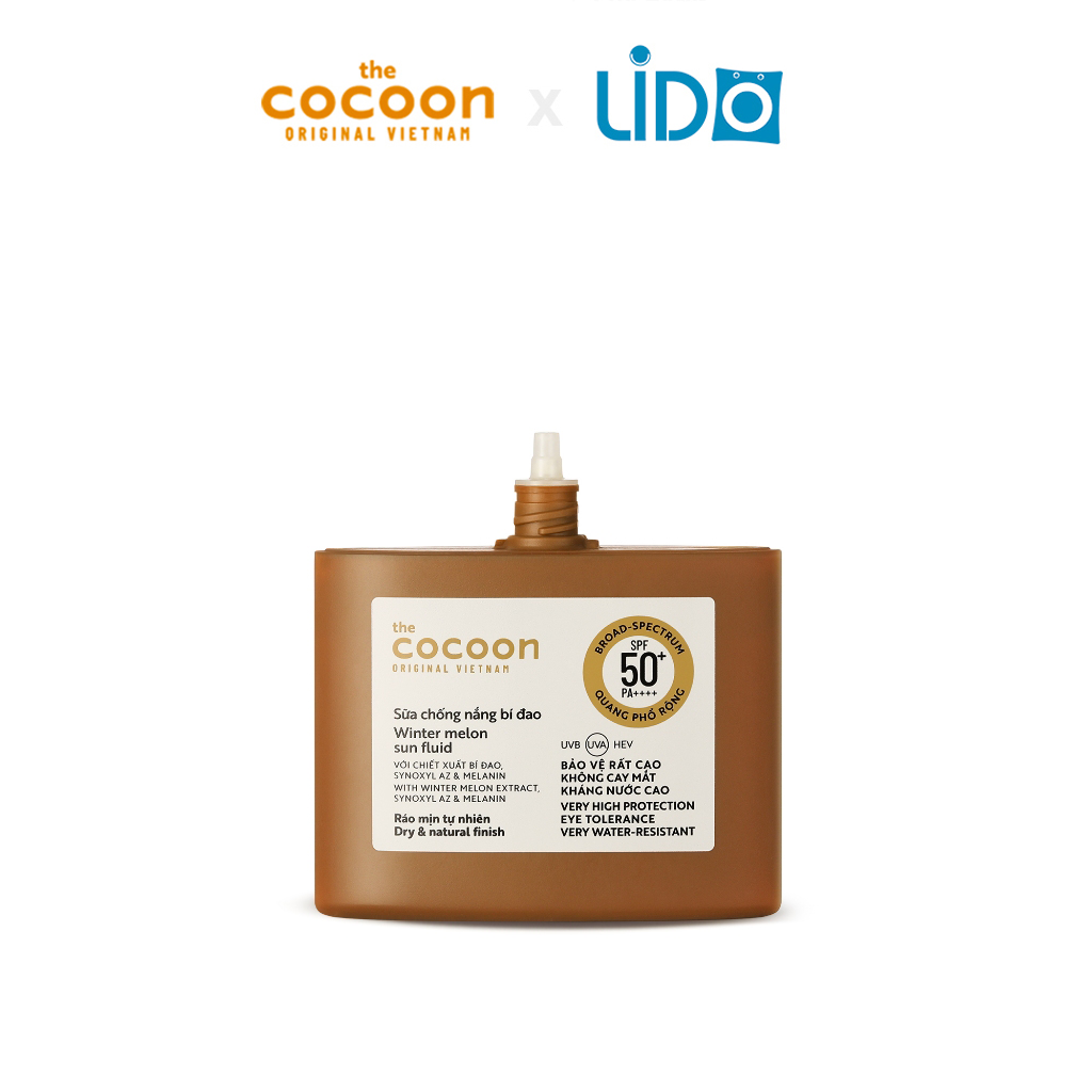 Sữa chống nắng bí đao - Ráo mịn tự nhiên SPF 50+, UVA-PF 62.6 Cocooon 50ml