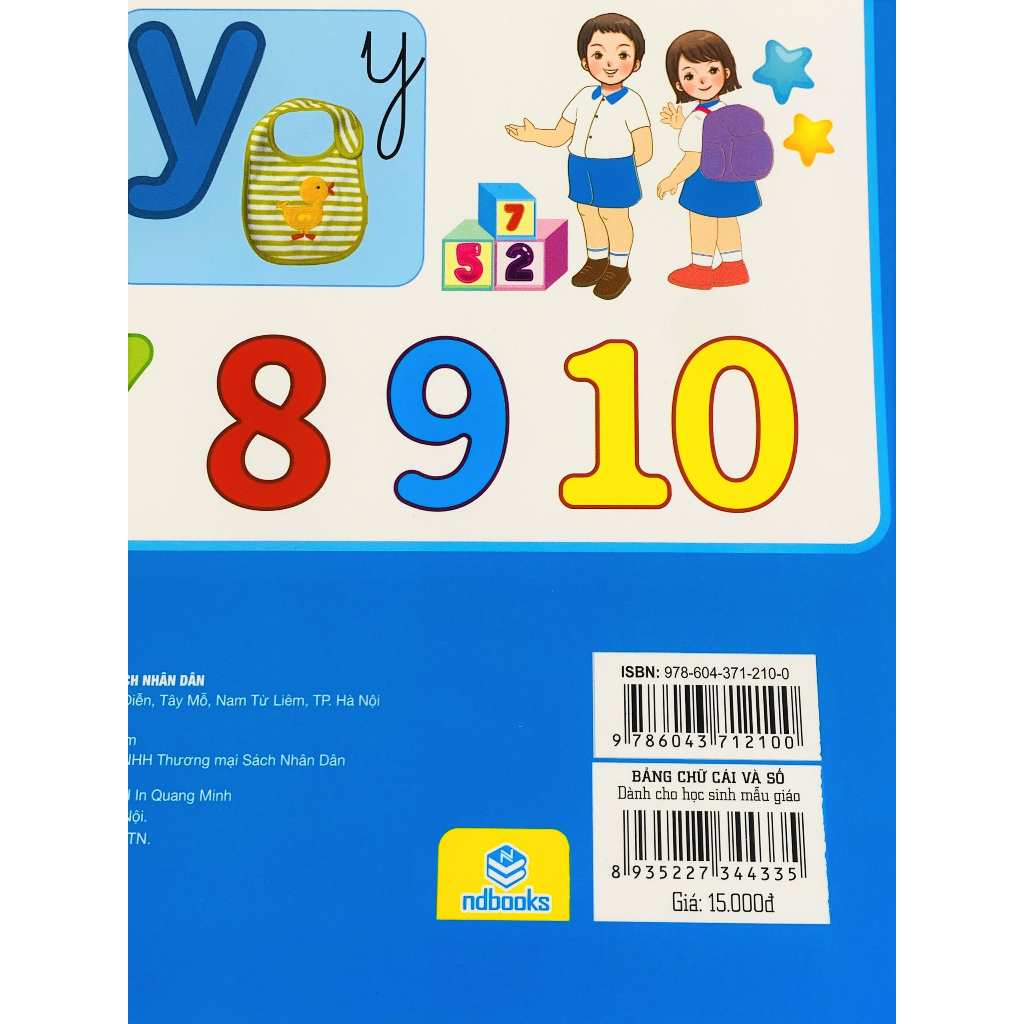 Sách - Combo 5 tờ Tranh Bảng Chữ Cái Và Số - ndbooks