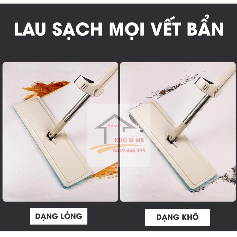 Cây lau nhà thông minh xoay 360- chổi lau nhà tự vắt tách nước - lau nhà siêu sạch