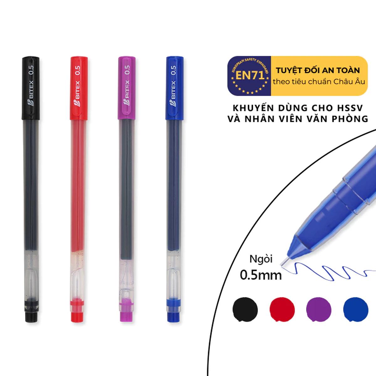 Bút Gel 0.5 mm - Bitex G08 - Mực Xanh
