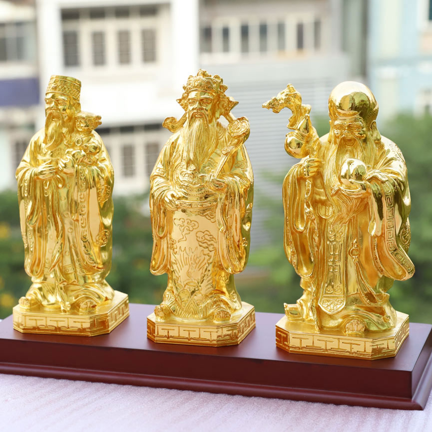 Tượng Tam Đa mạ vàng 24K - Quà tặng dịp lễ tết