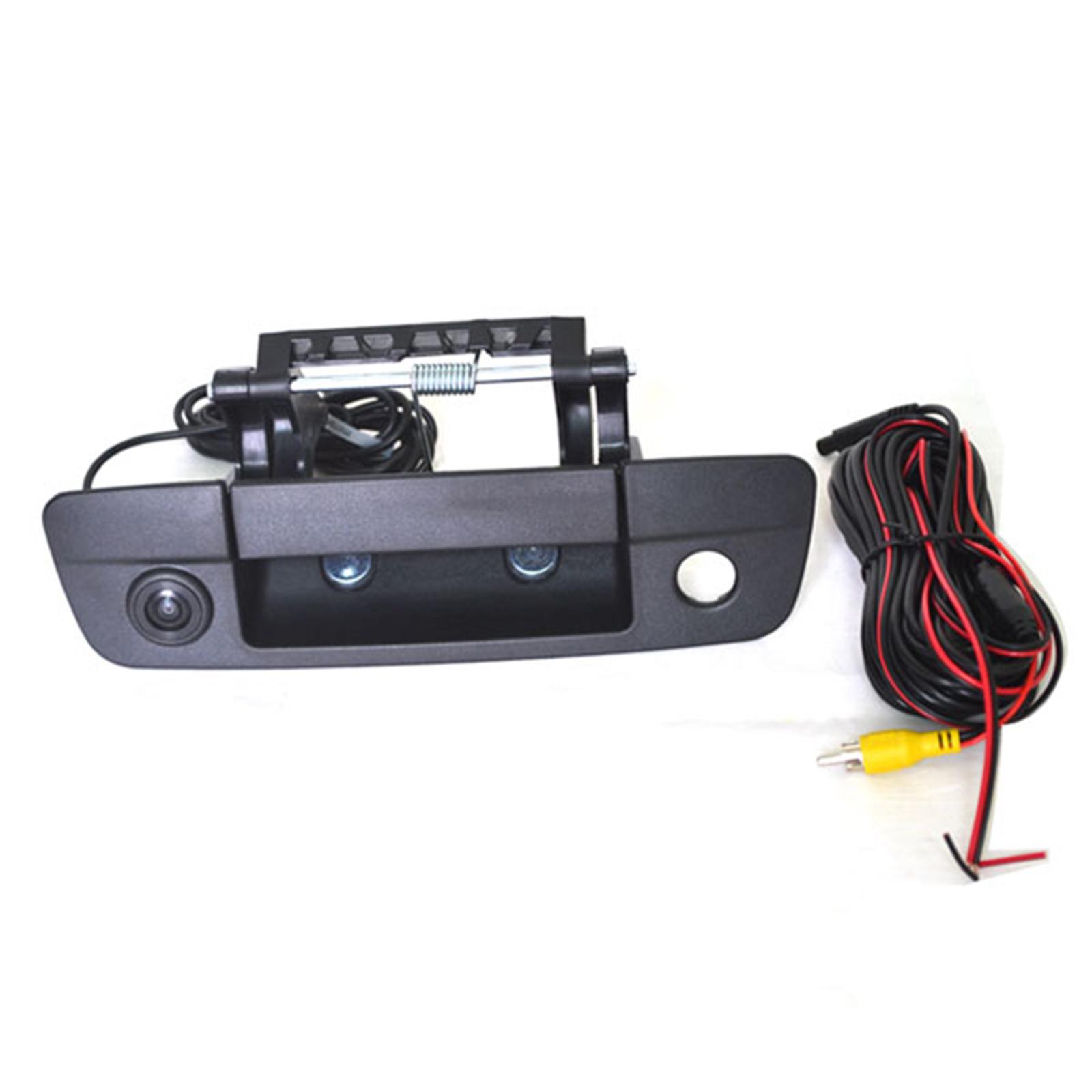Tailgate Hatch Door Handle w/ Back Up Camera Tailgate Lock 68197873AA for RAM 3500 Replacement Parts Acc Black