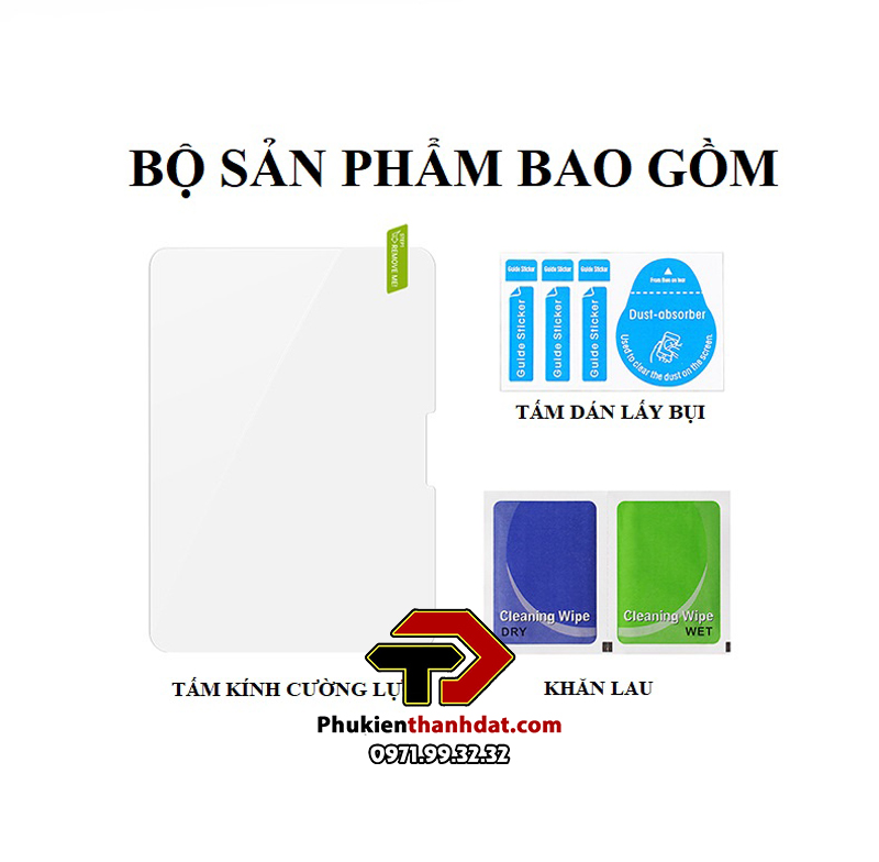 Tấm dán Kính cường lực cho iPad Pro 13 2024, Pro 11 2024, iPad Air 13 inch 2024 M2, iPad Air 6 11 inch 2024 chính hãng DUX DUCIS chống vỡ, chống xước, vát cạnh - Hàng chính hãng