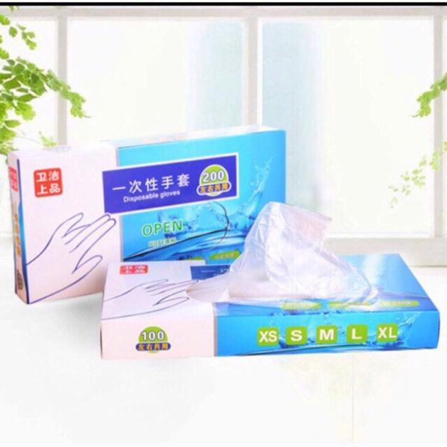 Găng tay nilon thần thánh- Bao tay nilon dùng 1 lần làm bếp tiện lợi thần thánh