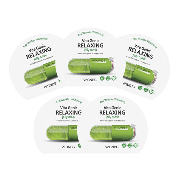 Combo 5 Mặt Nạ Banobagi Vita Genic Jelly Mask Hàn Quốc Thư Giãn Cho Mọi Loại Da - Relaxing (30ml x 5)