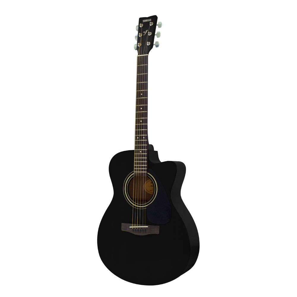 Đàn Guitar Acoustic, Guitar thùng - Yamaha FS100C - Black, dáng hòa nhạc Cutaway, mặt đàn gỗ vân sam - Hàng chính hãng